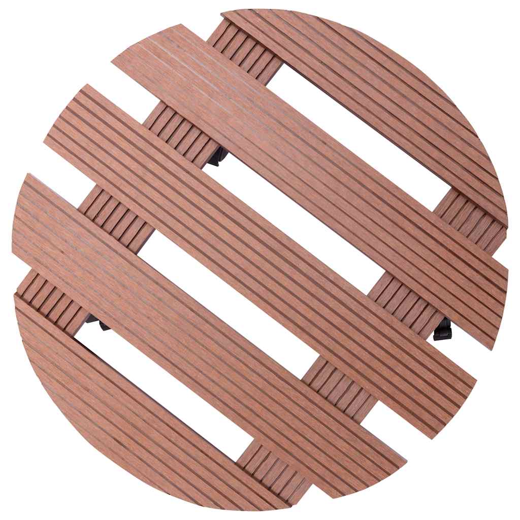 vidaXL Plant Trolleys 4 pcs Brown Ø30x7,5 cm WPC