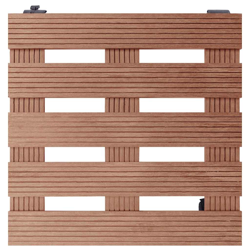 vidaXL Plant Trolleys 4 pcs Brown 30x30x7,5 cm WPC