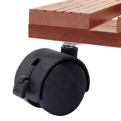 vidaXL Plant Trolleys 4 pcs Brown 30x30x7,5 cm WPC