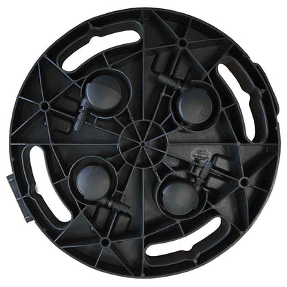 vidaXL Plant Trolleys with Wheels 2 pcs Diameter 30 cm Black 170 kg