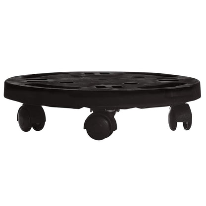 vidaXL Plant Trolleys with Wheels 3 pcs Diameter 30 cm Black 170 kg