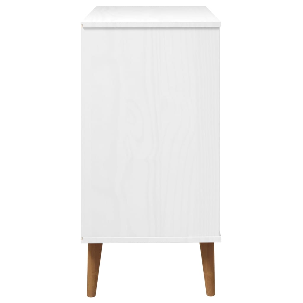 vidaXL Drawer Cabinet MOLDE White 80x40x80 cm Solid Wood Pine