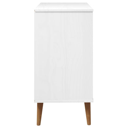vidaXL Drawer Cabinet MOLDE White 80x40x80 cm Solid Wood Pine