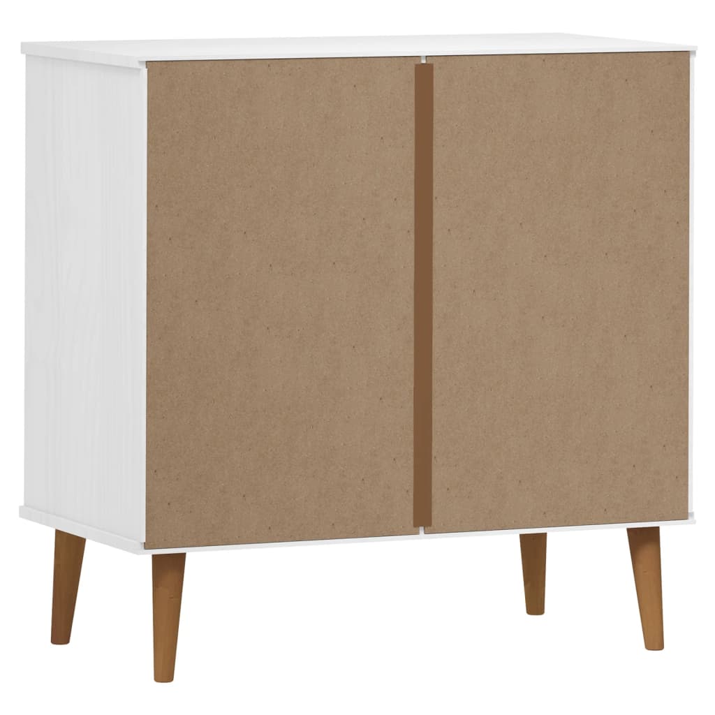 vidaXL Drawer Cabinet MOLDE White 80x40x80 cm Solid Wood Pine