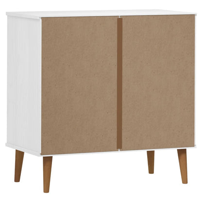 vidaXL Drawer Cabinet MOLDE White 80x40x80 cm Solid Wood Pine