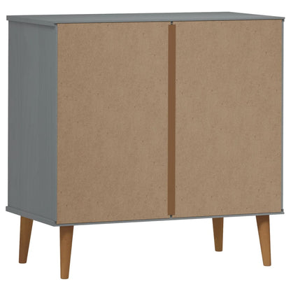 vidaXL Drawer Cabinet MOLDE Grey 80x40x80 cm Solid Wood Pine