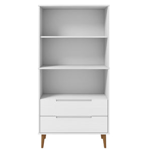 vidaXL Bookcase MOLDE White 85x35x170,5 cm Solid Wood Pine