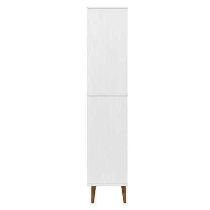 vidaXL Bookcase "MOLDE" White 85x35x170,5 cm Solid Wood Pine