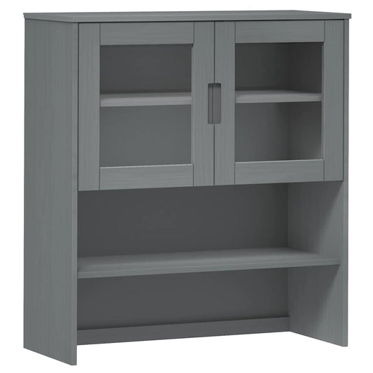 vidaXL Top for Highboard MOLDE Grey 90x35x100 cm Solid Wood Pine