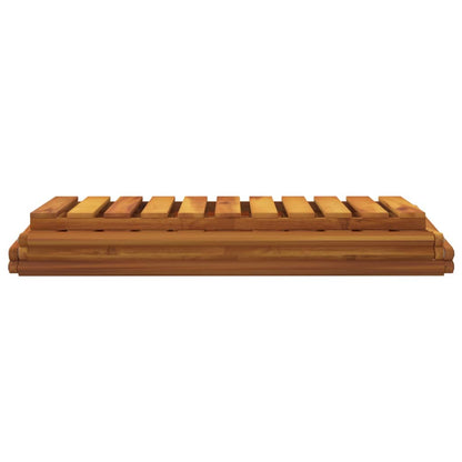 vidaXL 3-Tier Folding Shelf Brown 70x31x63 cm Solid Wood Acacia