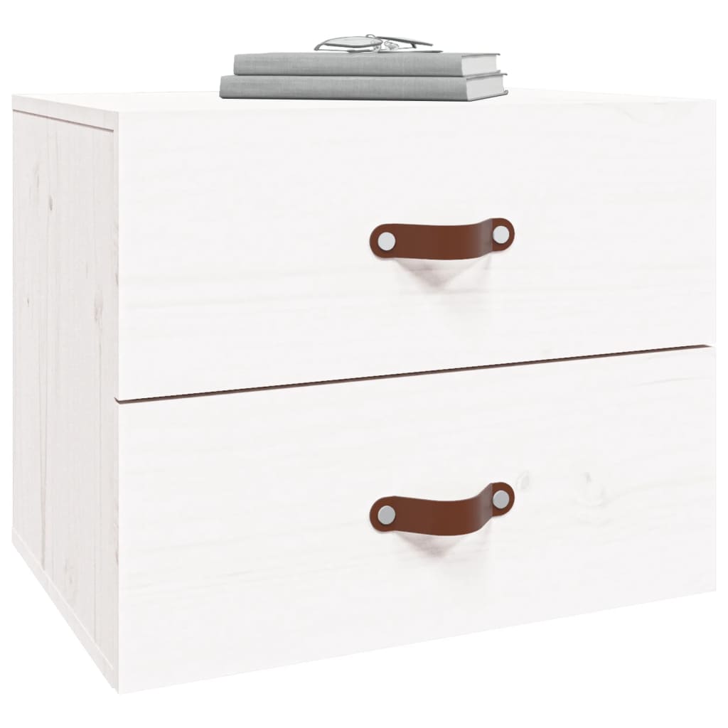 vidaXL Wall-mounted Bedside Cabinet White 50x36x40 cm