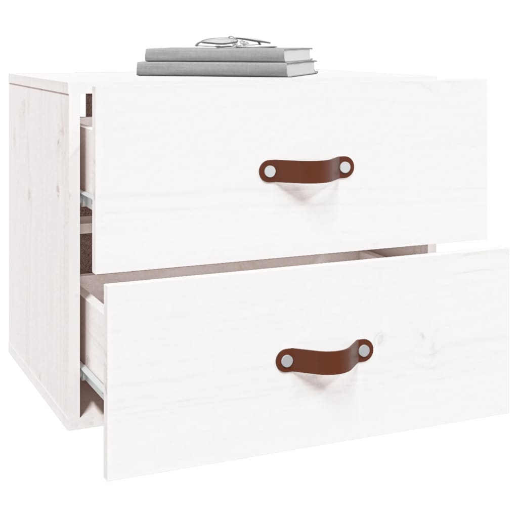 vidaXL Wall-mounted Bedside Cabinet White 50x36x40 cm