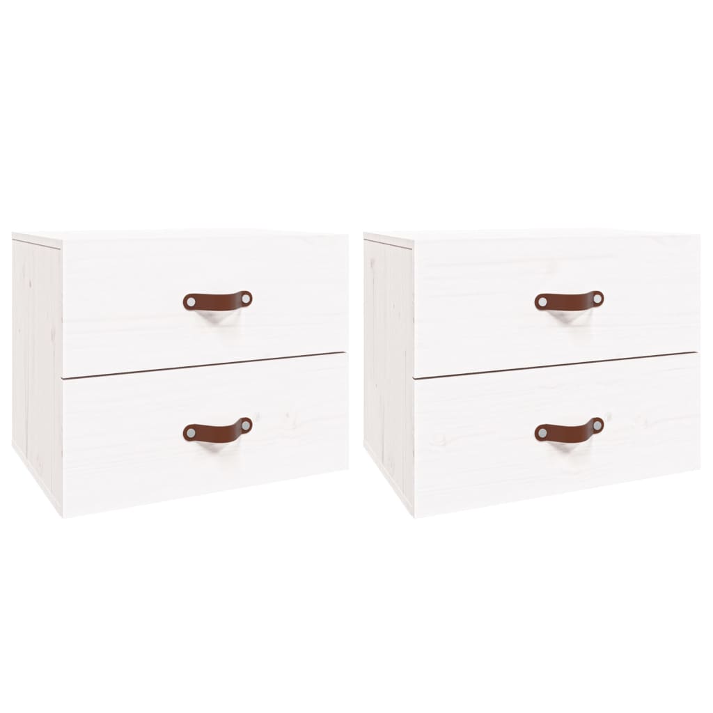 vidaXL Wall-mounted Bedside Cabinets 2 pcs White 50x36x40 cm