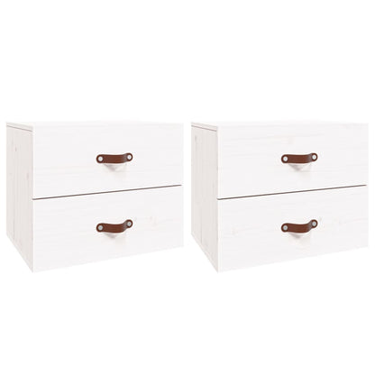 vidaXL Wall-mounted Bedside Cabinets 2 pcs White 50x36x40 cm