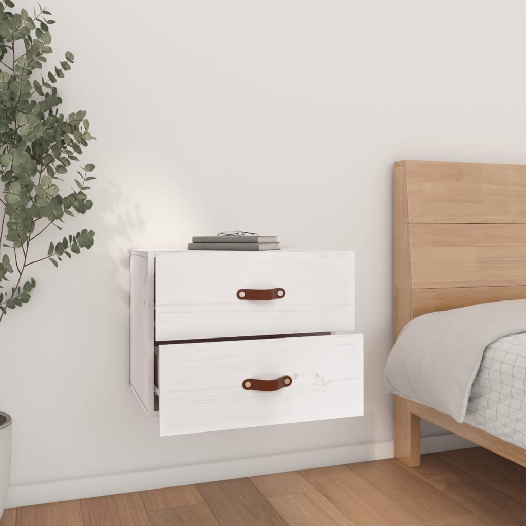 vidaXL Wall-mounted Bedside Cabinets 2 pcs White 50x36x40 cm