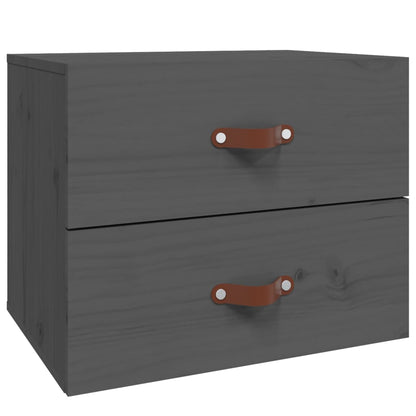 vidaXL Wall-mounted Bedside Cabinet Grey 50x36x40 cm