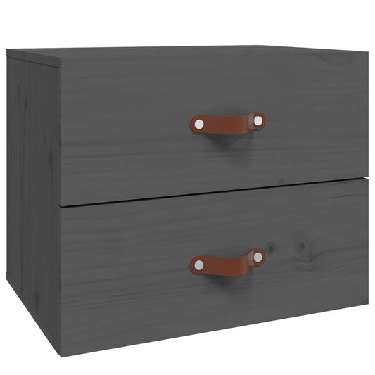vidaXL Wall-mounted Bedside Cabinet Grey 50x36x40 cm