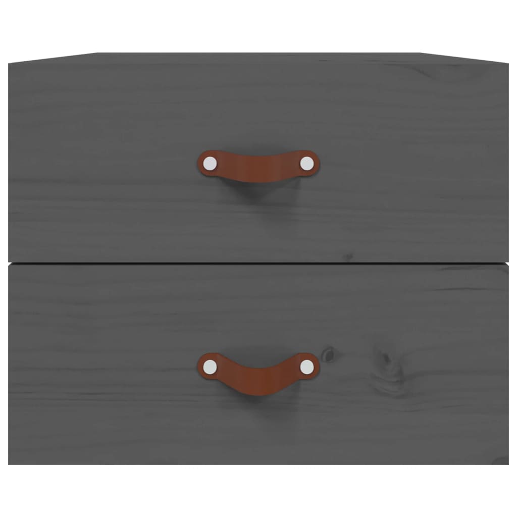 vidaXL Wall-mounted Bedside Cabinet Grey 50x36x40 cm