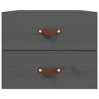 vidaXL Wall-mounted Bedside Cabinet Grey 50x36x40 cm
