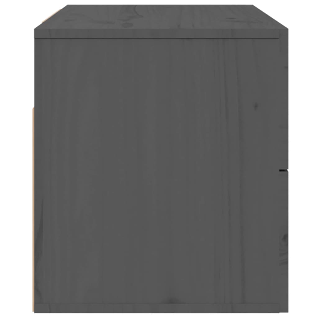 vidaXL Wall-mounted Bedside Cabinet Grey 50x36x40 cm