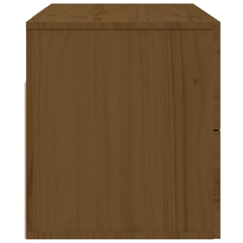 vidaXL Wall-mounted Bedside Cabinet Honey Brown 50x36x40 cm