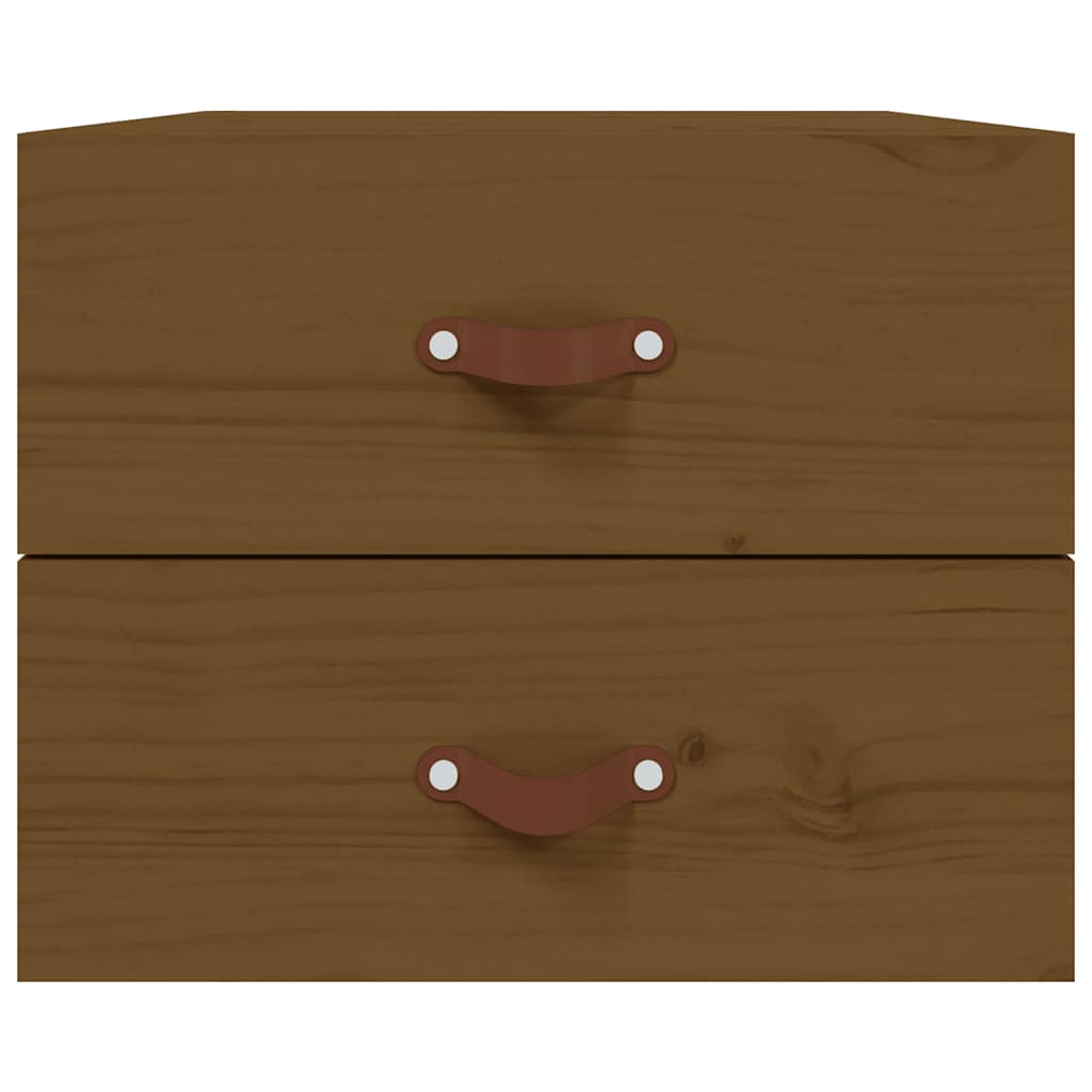 vidaXL Wall-mounted Bedside Cabinets 2 pcs Honey Brown 50x36x40 cm