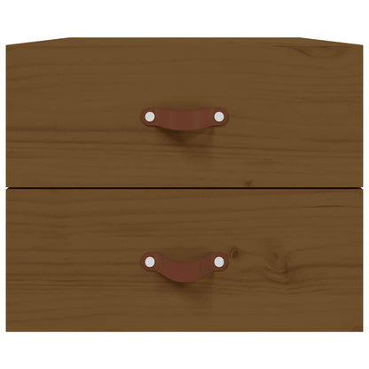 vidaXL Wall-mounted Bedside Cabinets 2 pcs Honey Brown 50x36x40 cm