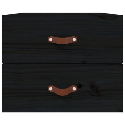 vidaXL Wall-mounted Bedside Cabinets 2 pcs Black 50x36x40 cm
