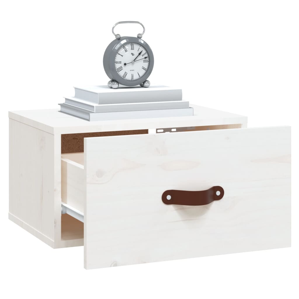 vidaXL Wall-mounted Bedside Cabinet White 40x29.5x22 cm