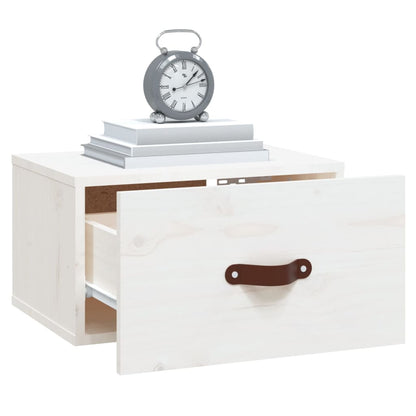 vidaXL Wall-mounted Bedside Cabinet White 40x29.5x22 cm