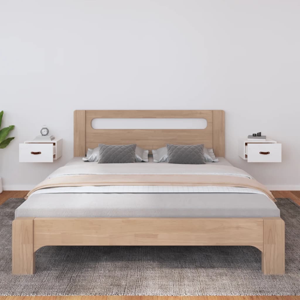 vidaXL Wall-mounted Bedside Cabinets 2 pcs White 40x29.5x22 cm