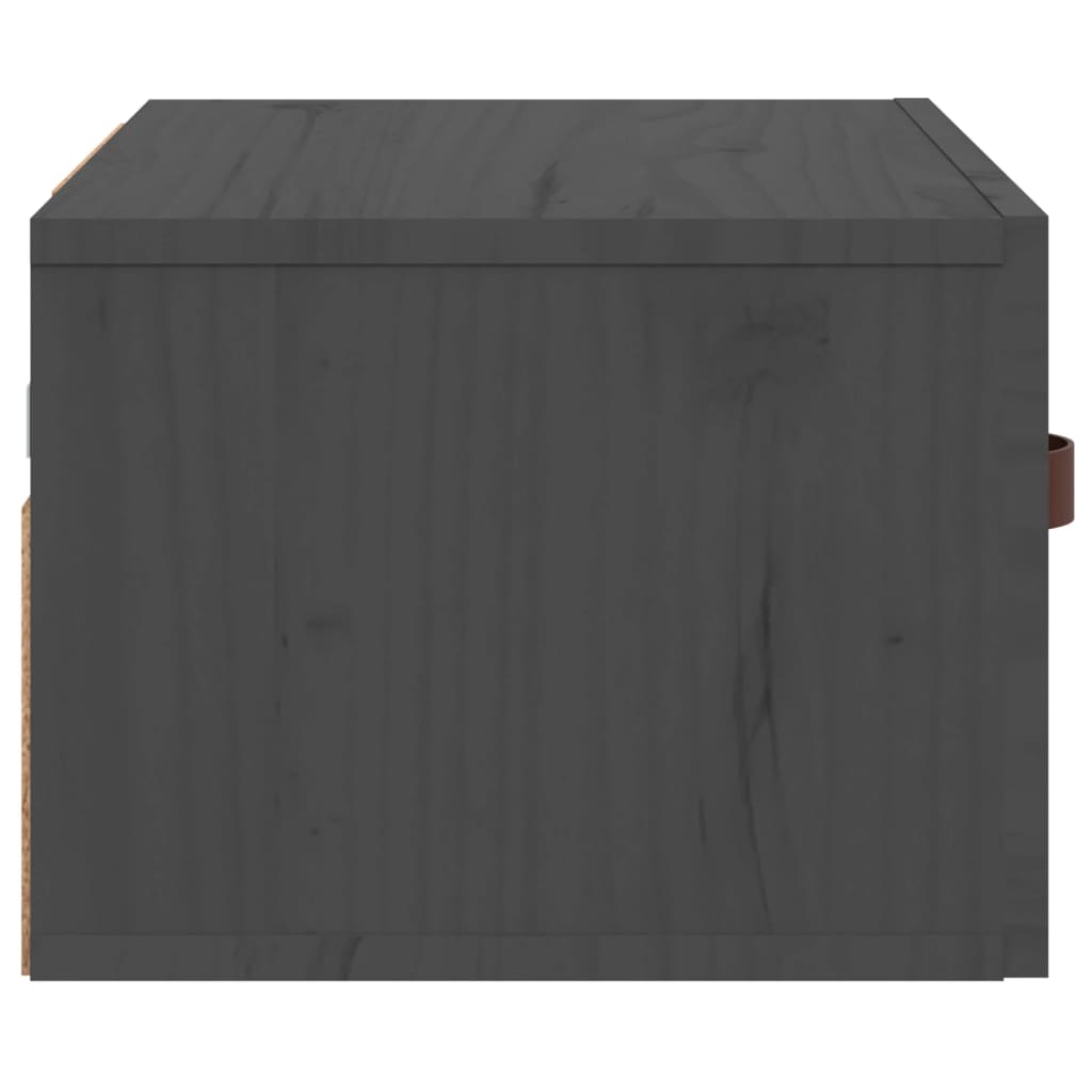 vidaXL Wall-mounted Bedside Cabinet Grey 40x29.5x22 cm