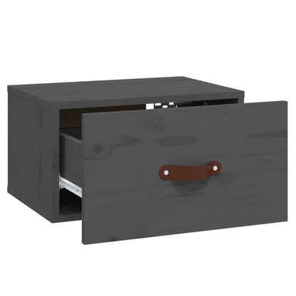 vidaXL Wall-mounted Bedside Cabinet Grey 40x29.5x22 cm