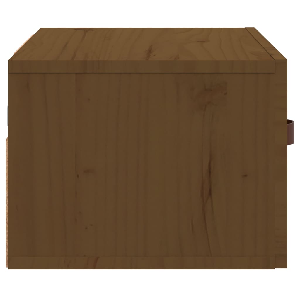 vidaXL Wall-mounted Bedside Cabinet Honey Brown 40x29.5x22 cm