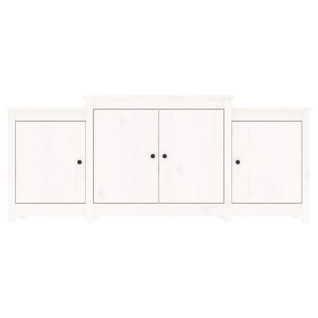 vidaXL Sideboard White 164x37x68 cm Solid Wood Pine