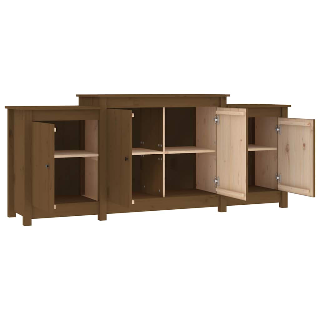 vidaXL Sideboard Honey Brown 164x37x68 cm Solid Wood Pine