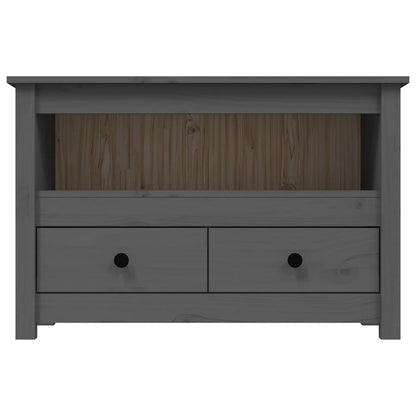 vidaXL TV Cabinet Grey 79x35x52 cm Solid Wood Pine