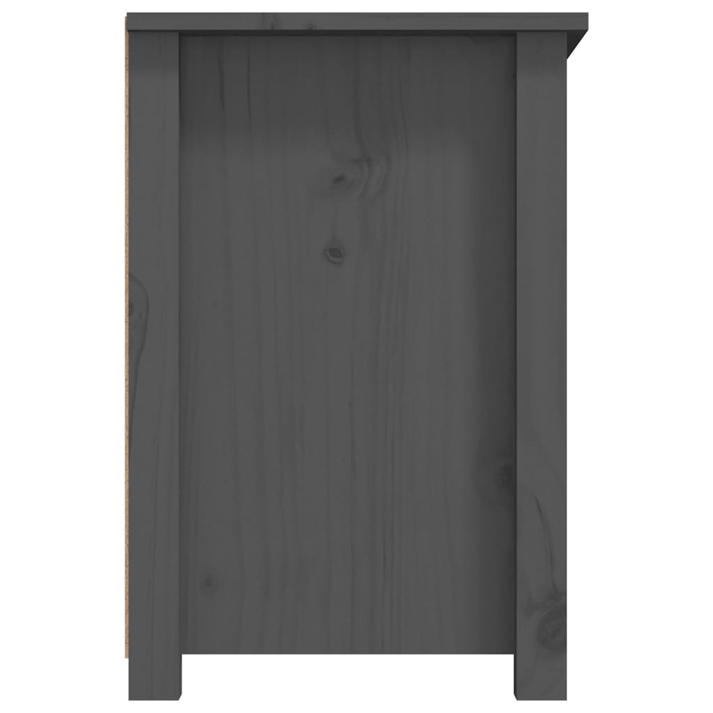 vidaXL TV Cabinet Grey 79x35x52 cm Solid Wood Pine