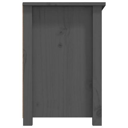 vidaXL TV Cabinet Grey 79x35x52 cm Solid Wood Pine