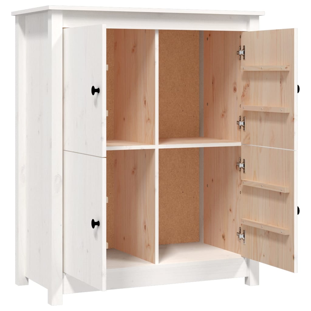 vidaXL Sideboard White 83x41.5x100 cm Solid Wood Pine