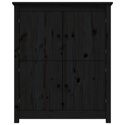 vidaXL Sideboard Black 83x41.5x100 cm Solid Wood Pine