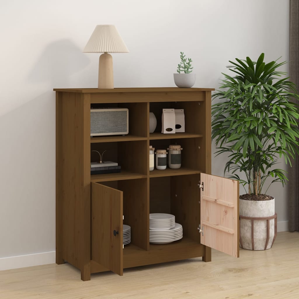 vidaXL Sideboard Honey Brown 83x41.5x100 cm Solid Wood Pine
