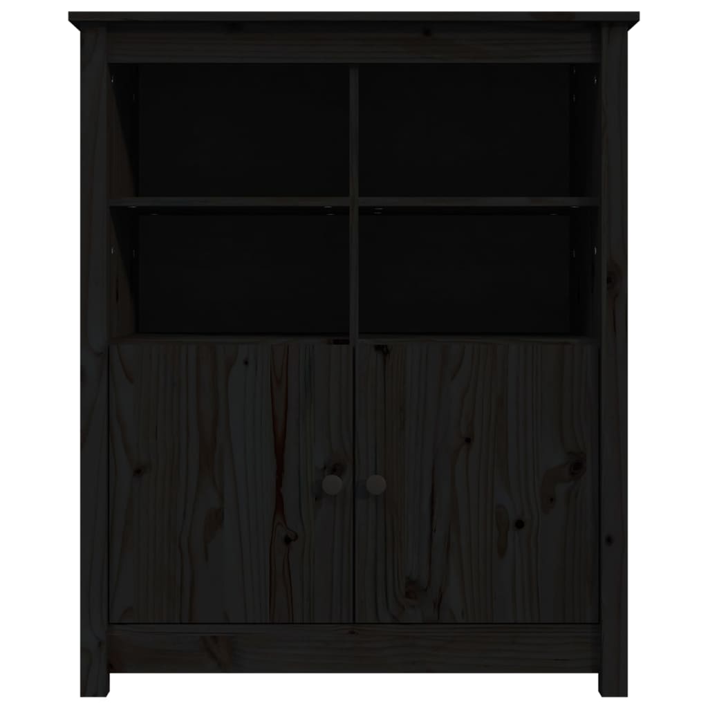vidaXL Sideboard Black 83x41.5x100 cm Solid Wood Pine