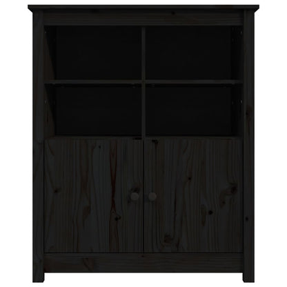 vidaXL Sideboard Black 83x41.5x100 cm Solid Wood Pine
