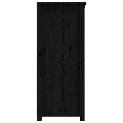 vidaXL Sideboard Black 83x41.5x100 cm Solid Wood Pine