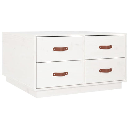 vidaXL Coffee Table White 80x80x45 cm Solid Wood Pine