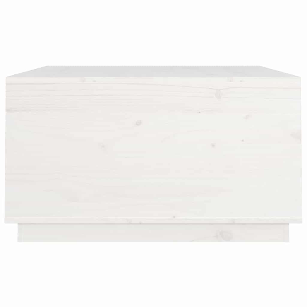 vidaXL Coffee Table White 80x80x45 cm Solid Wood Pine
