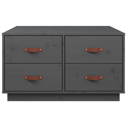 vidaXL Coffee Table Grey 80x80x45 cm Solid Wood Pine