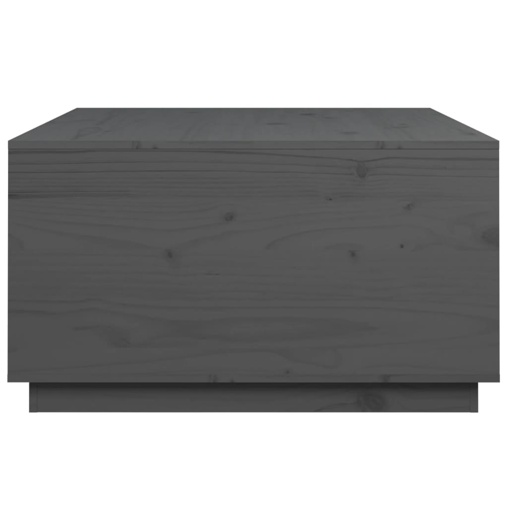 vidaXL Coffee Table Grey 80x80x45 cm Solid Wood Pine