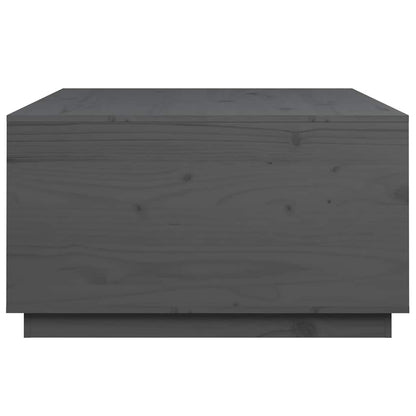 vidaXL Coffee Table Grey 80x80x45 cm Solid Wood Pine